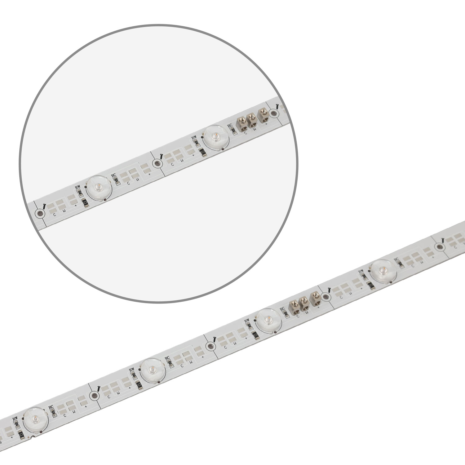 LED Platine Backlight 825/855, 1175mm, 180° Linse, 24V, 8W+8W, IP20, weißdynamisch, dimmbar