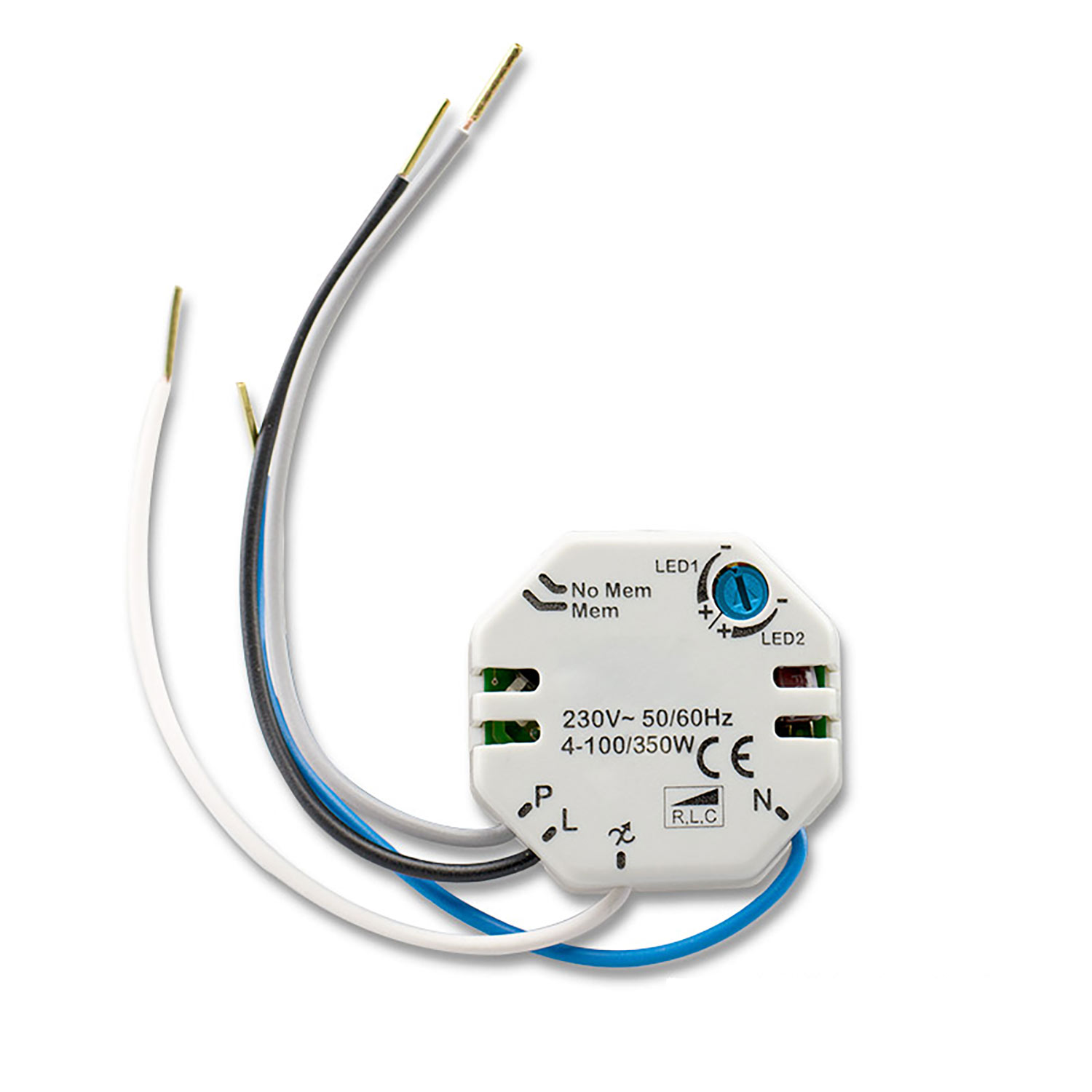 Universal-Push Dimmer für dimmbare 230V Leuchtmittel/Trafos, 300VA