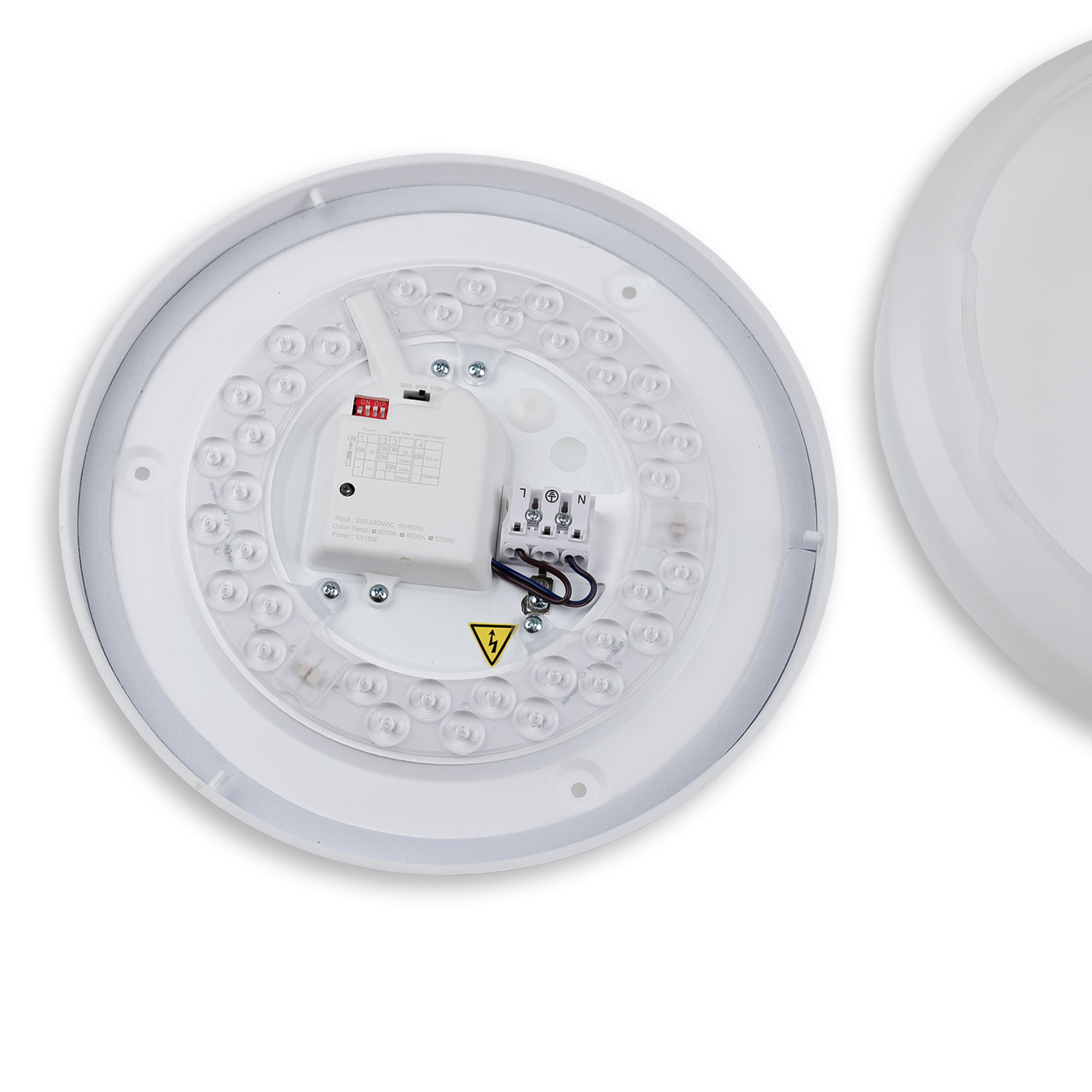 LED Deckenleuchte 13|18W, weiß rund, DN280, IP64, 120lm/W, ColorSwitch 3000|4000|6000K