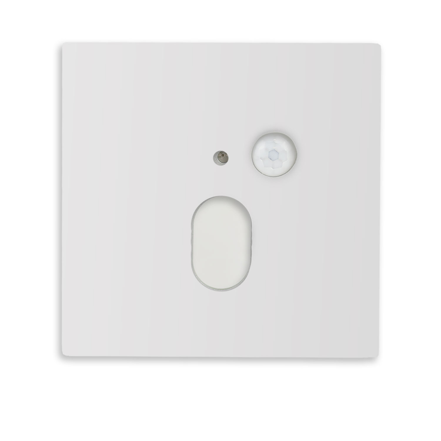 Cover Aluminium eckig 1 weiß, für Wandeinbauleuchte Sys-Wall68 mit PIR Sensor