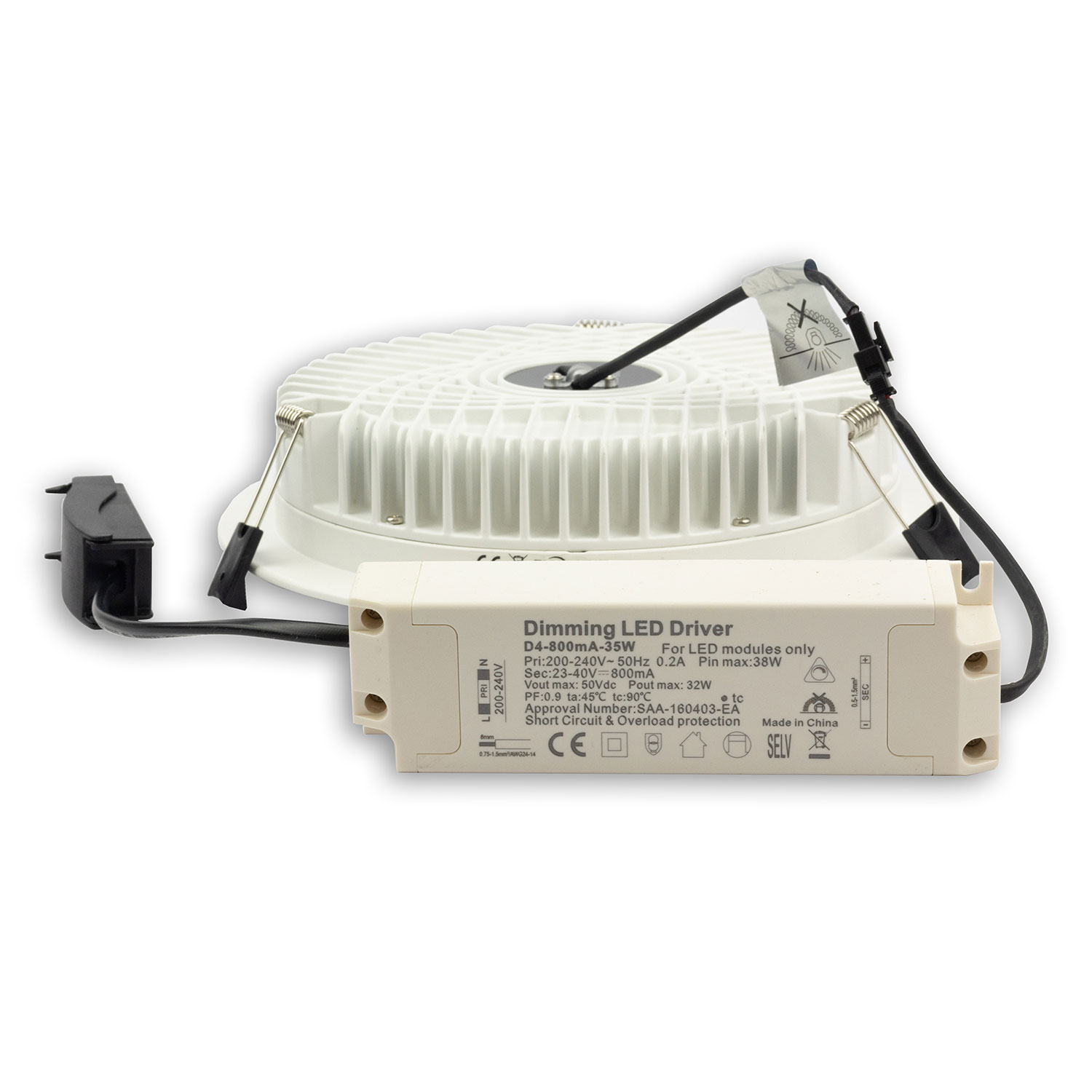 LED Downlight blendungsreduziert, 35W, rund, DN228, CRI90, Switch 3000|3500|4000K, dimmbar