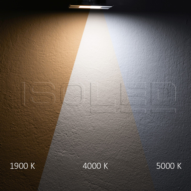 LED Möbeleinbaustrahler MiniAMP ALU gebürstet, eckig, 3W, 120°, 24V DC, 1900-4000K CCT, dimmbar