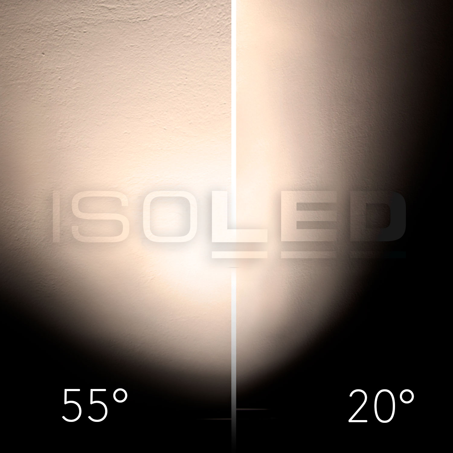 3-Phasen Schienenstrahler fokussierbar, 12W, 20°-55°, schwarz matt, 3000K, DALI dimmbar