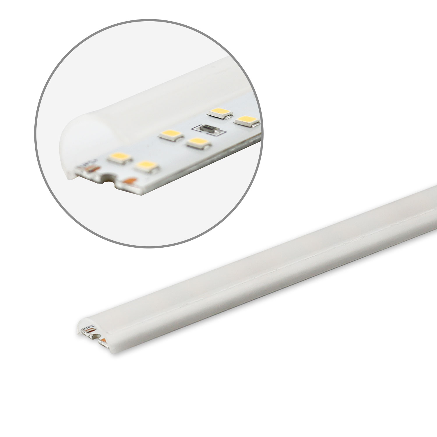 Abdeckung COVER69 opal/satiniert 115cm für T5/T8 Umrüstplatine