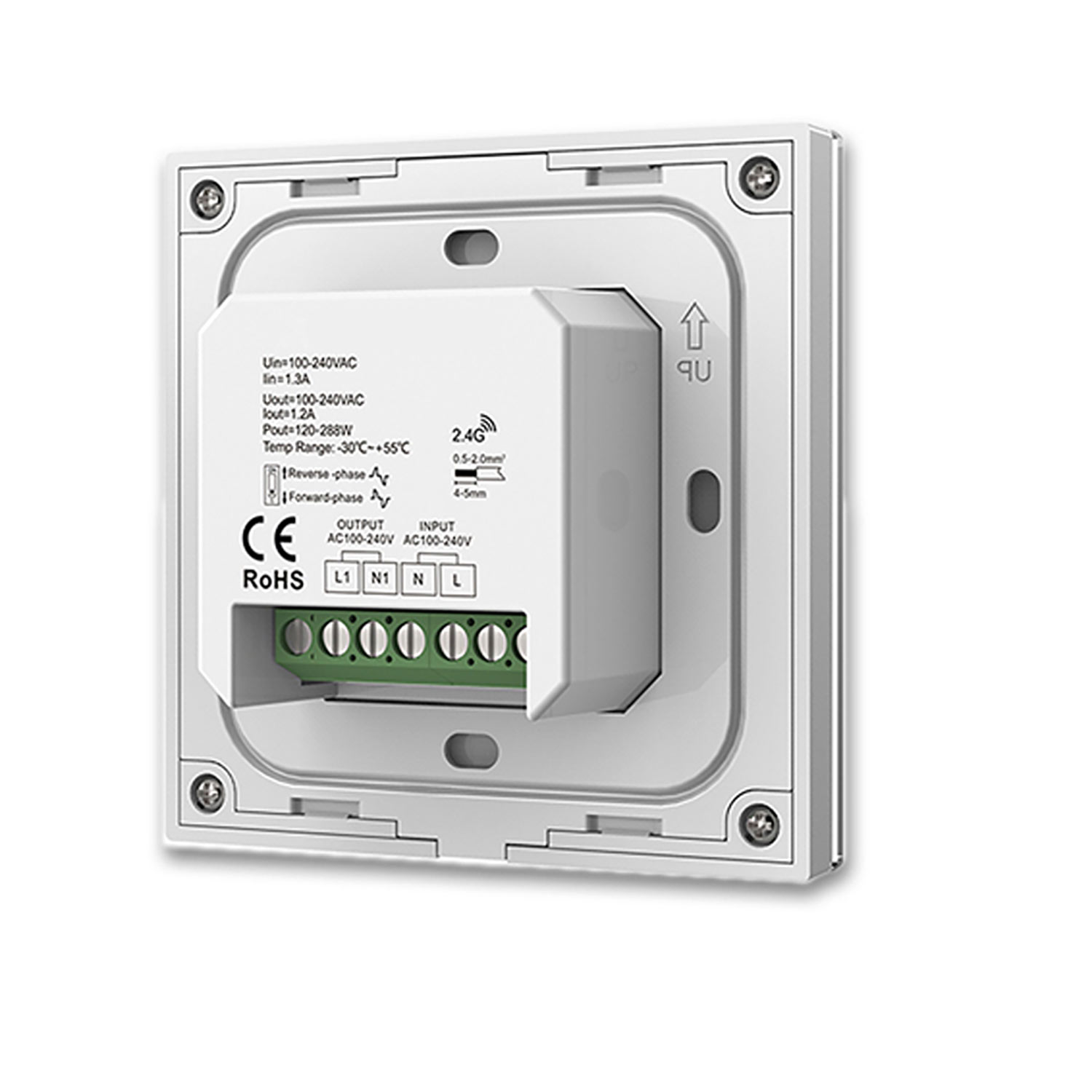 Sys-Pro 1 Zone Touch/Funk-Dimmer 230V schwarz, 360VA, Phasenan-/Abschnitt wählbar