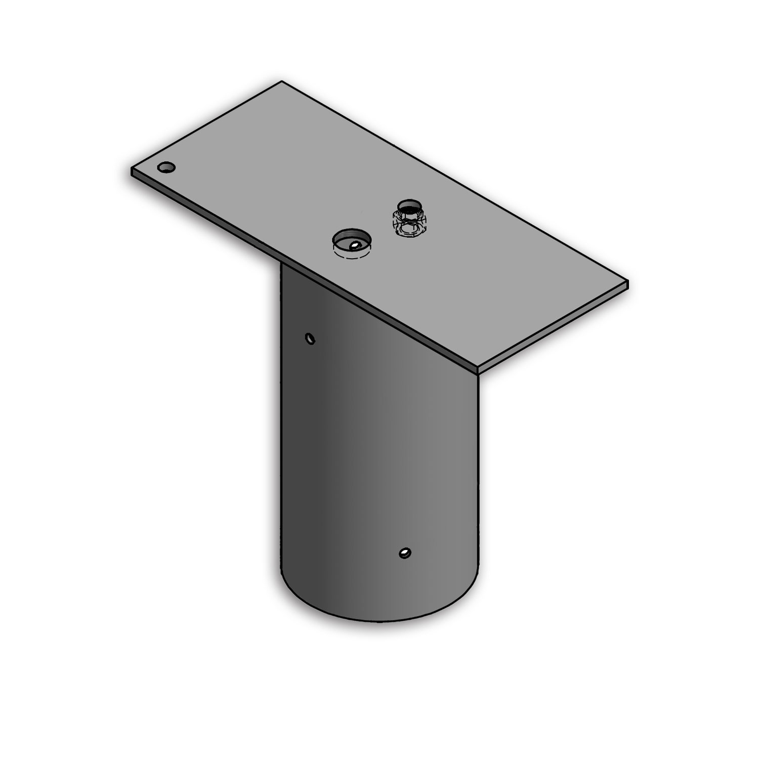 Traverse mit Zopfmaß 89/108mm für 1 Flutlicht