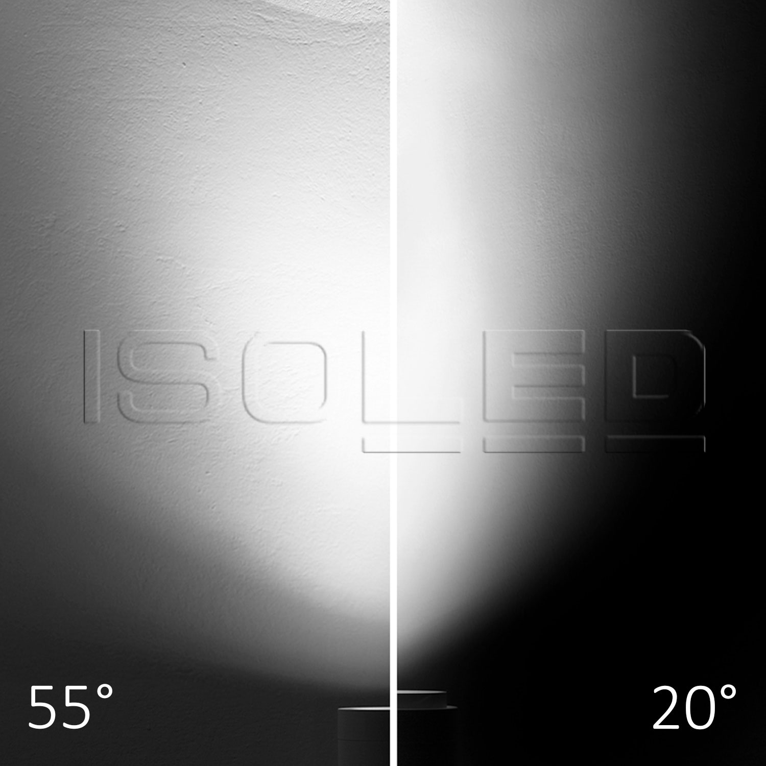 3-Phasen Schienenstrahler fokussierbar, 24W, 20°-55°, schwarz matt, 4000K, dimmbar