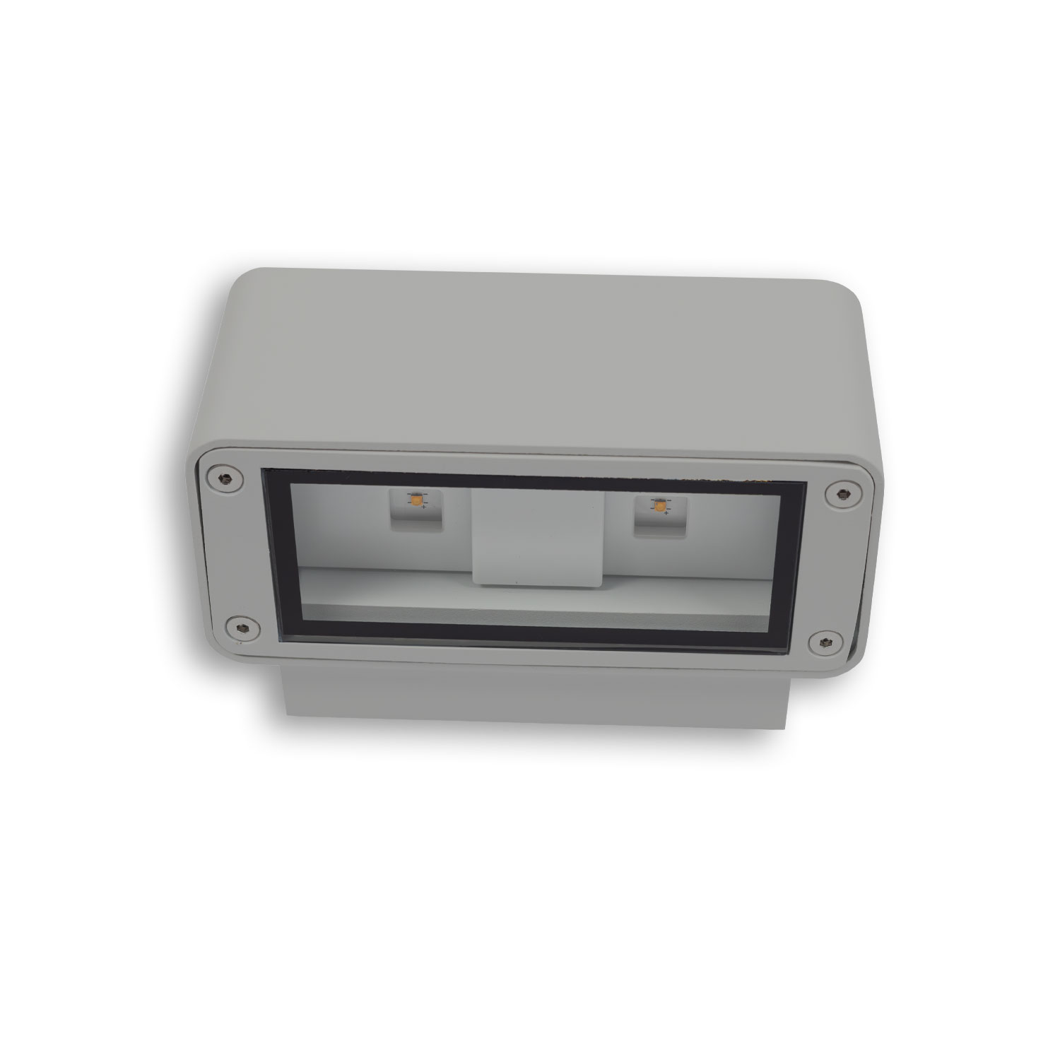 LED Wandleuchte Up&Down 4x3W CREE, IP54, silbergrau, warmweiß