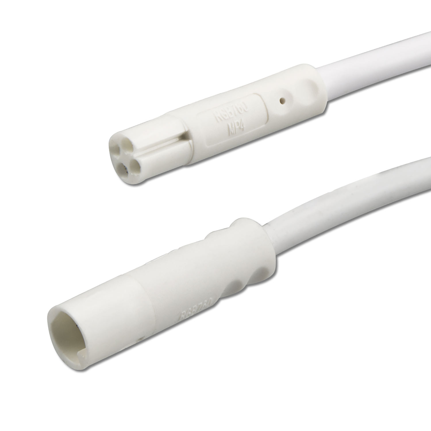 Mini-Plug RGB Verlängerung male-female, 1m, 4-polig, IP54, weiß, max. 48V/6A