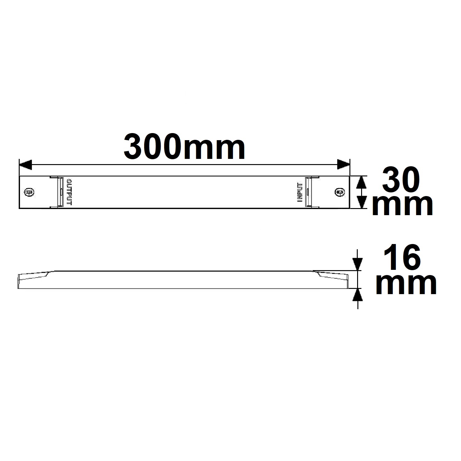 LED PWM-Trafo 24V/DC, 0-30W, Push/DALI-2 dimmbar, SELV, ultraflach