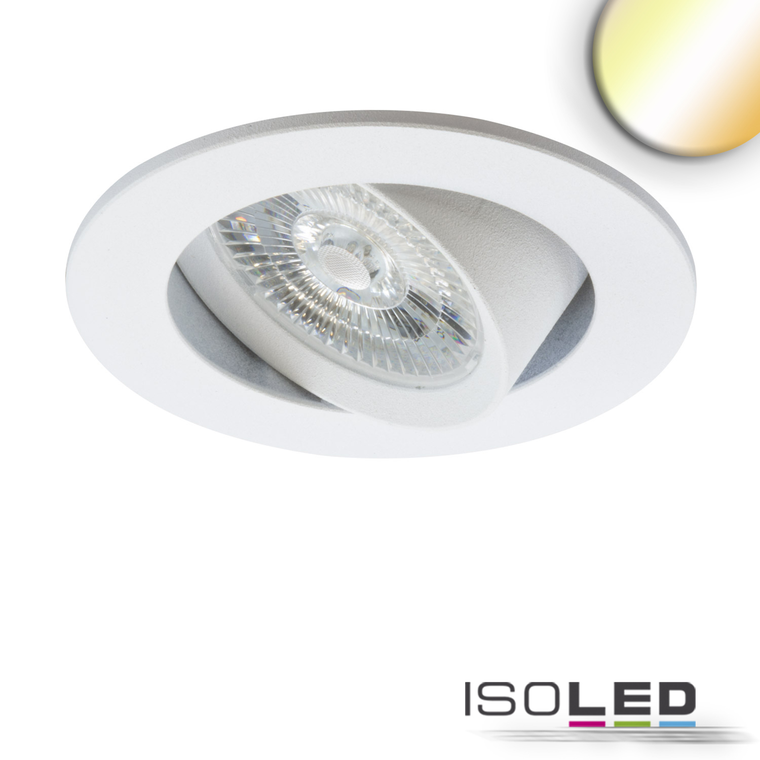 LED Einbauleuchte Slim68 Alu weiß, rund, 6W|6W, 24V DC, weißdynamisch 2700-5700K