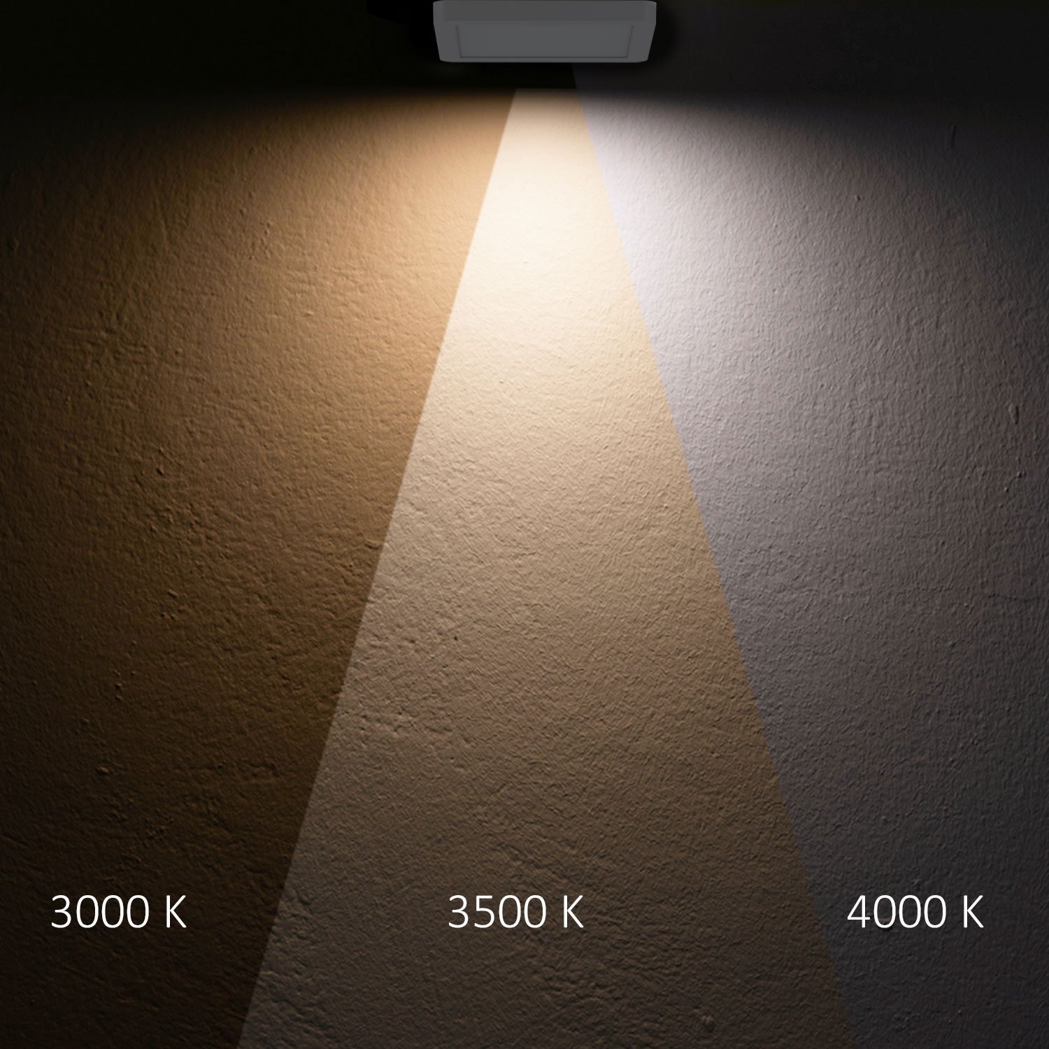 LED Aufbau/Einbauleuchte Flex Pro 235x235, 16W, weiß, 120lm/W, 3000|3500|4000K, dimmbar