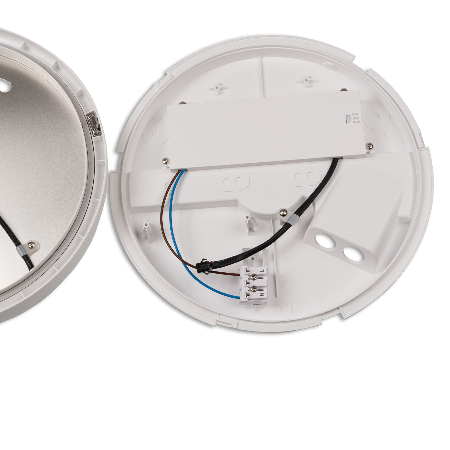 LED Decken/Wandleuchte 18W, weiß, IP54, ColorSwitch 3000|4000|5000K