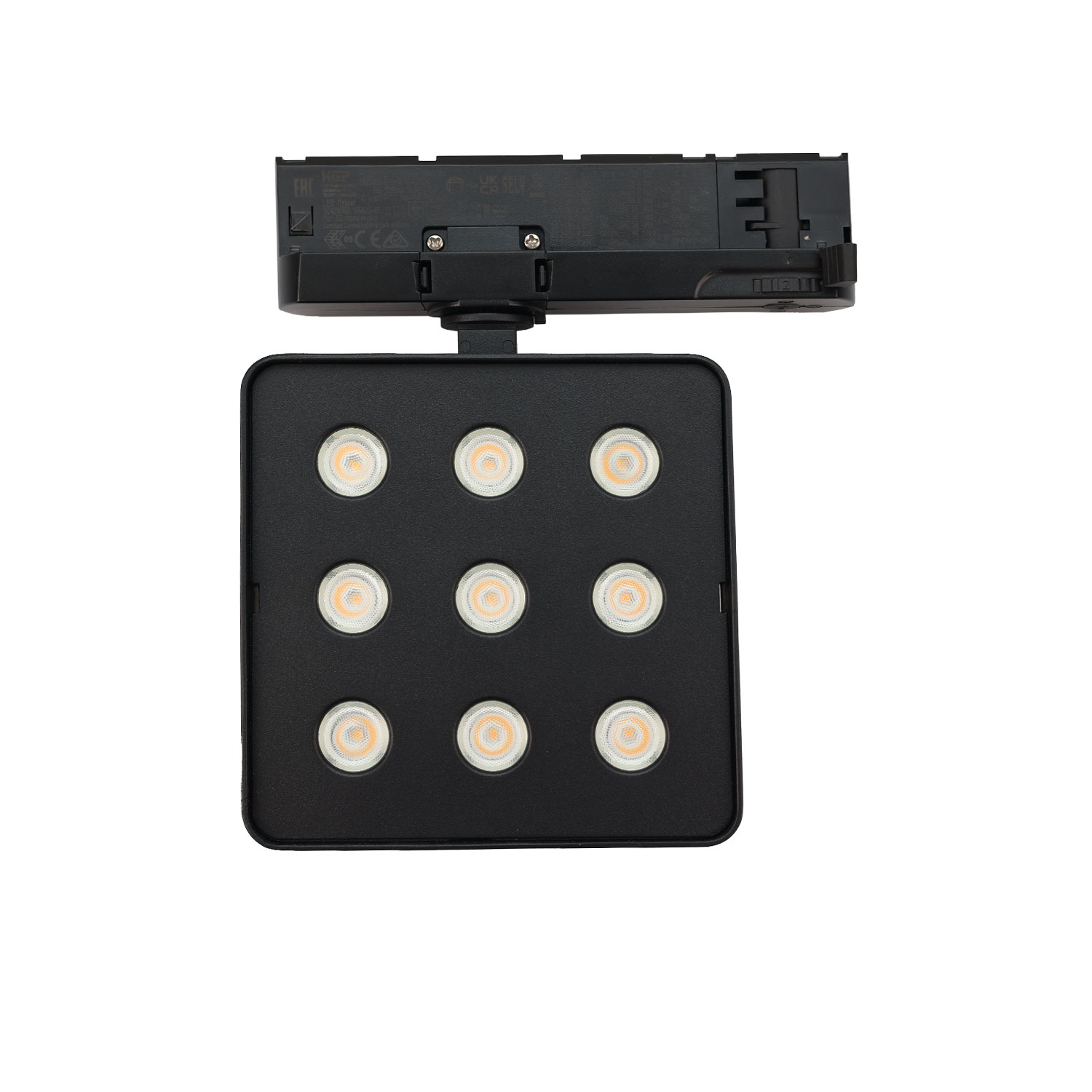 3-Phasen Schienenstrahler MATRIX, 20W, 40°, schwarz, 3000K, UGR