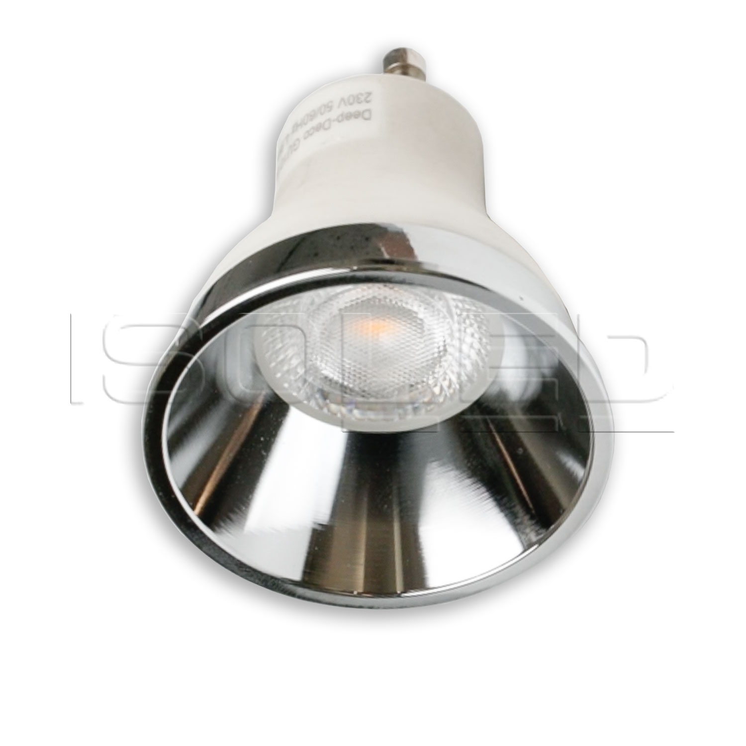 Cover für LED Spot und LED Modul SYS-GU10, alu glänzend, rückversetzt, UGR