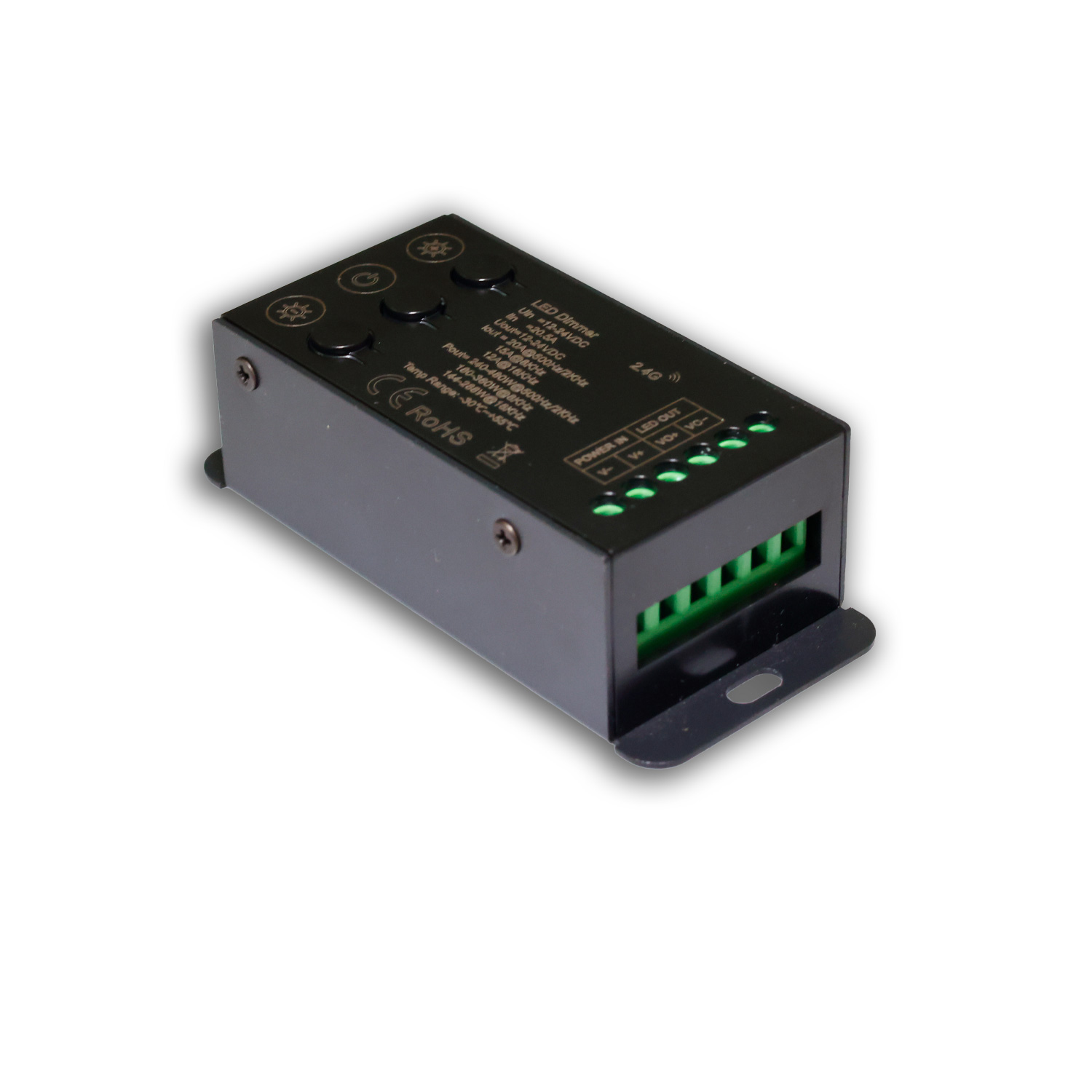 Sys-Pro Funk Mesh Multi-PWM Dimmer mit Bedientasten, 1 Kanal, 12-24V DC 12-20A