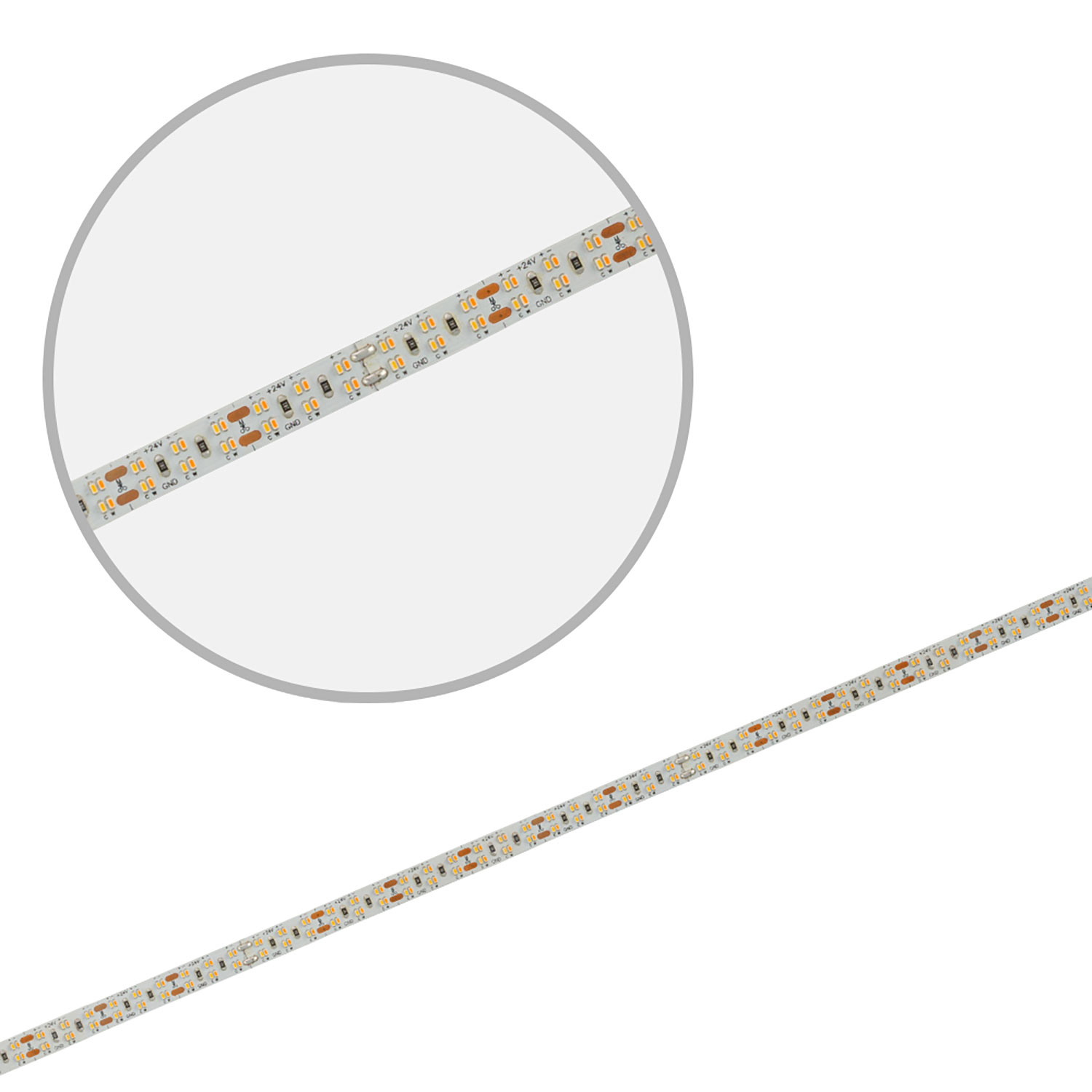 LED CRI919/940 MiniAMP CCT Flexband, 24V DC, 21W, IP20, 250cm, 2 polig, Kabel mit Stecker, 480 LED/m