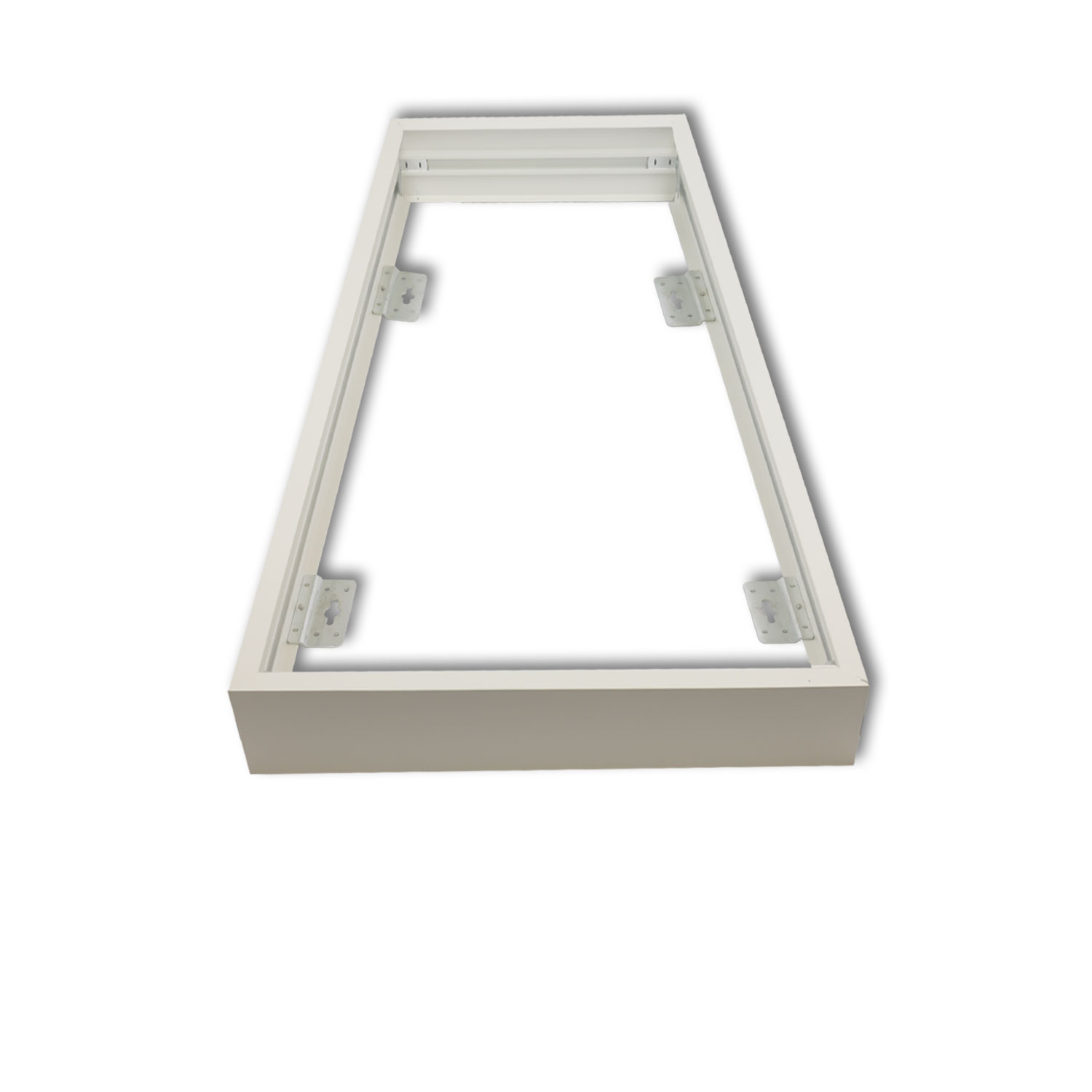 Aufbaurahmen weiß RAL 9016, Höhe 7cm, für LED Panels 300x1200, steckbare Schnellmontage