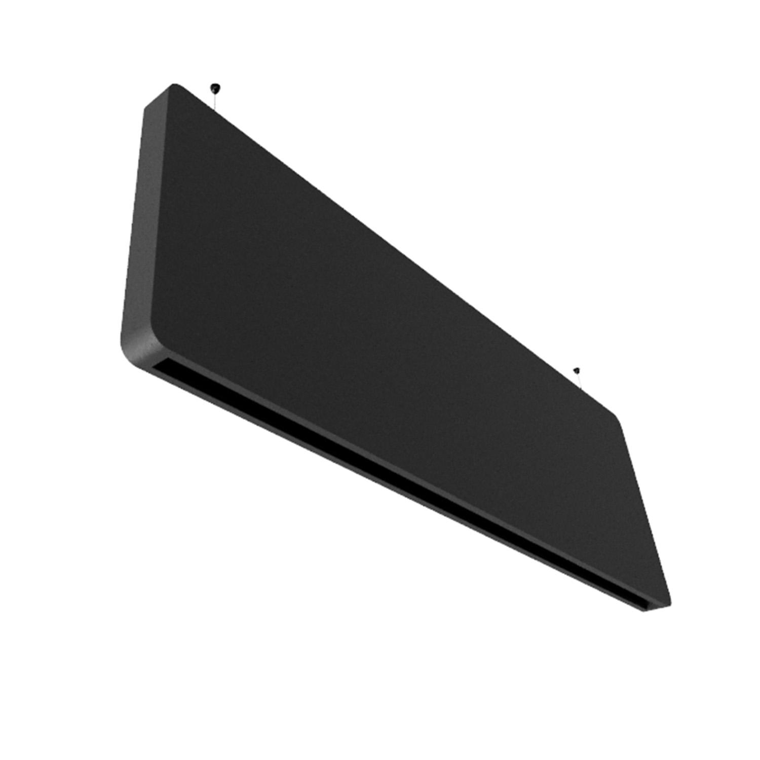 Akustik-Pendel-BAFFEL TRACK48ID (unbestückt) schwarz, 1250mm, indirekt: 20W SkyBlue