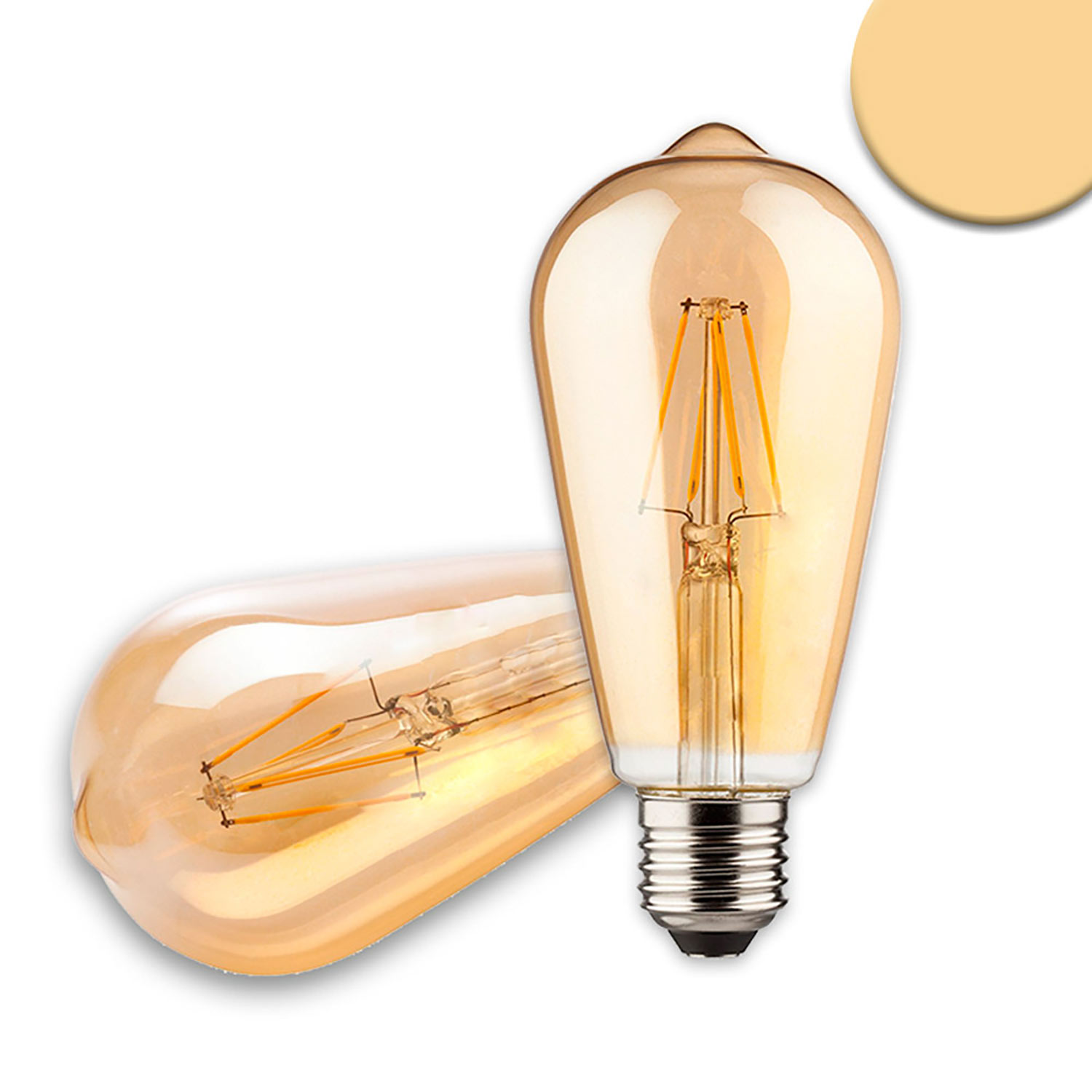 E27 Vintage Line LED ST64 Birne 8W ultrawarmweiß, dimmbar