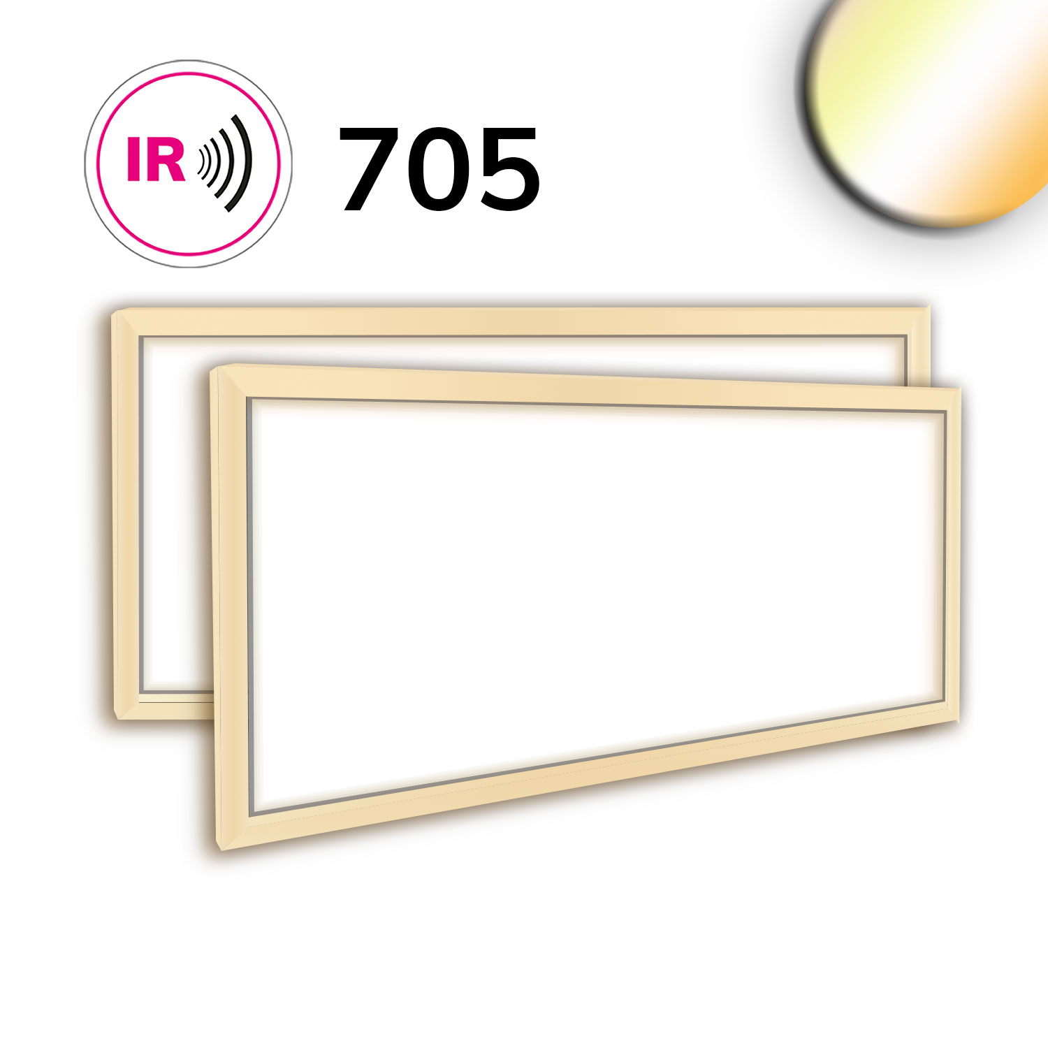 LED Leuchtrahmen H25, Innenformat 592x1192mm, 74W, weißdynamisch, CRI92