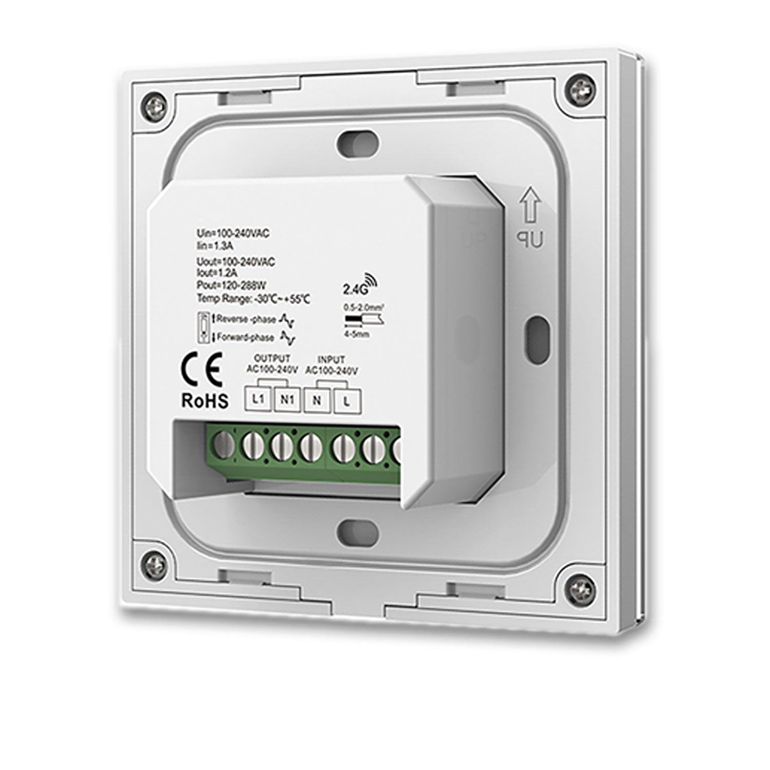 Sys-Pro 1 Zone Touch/Funk-Dimmer 230V weiß, 360VA, Phasenan-/Abschnitt wählbar