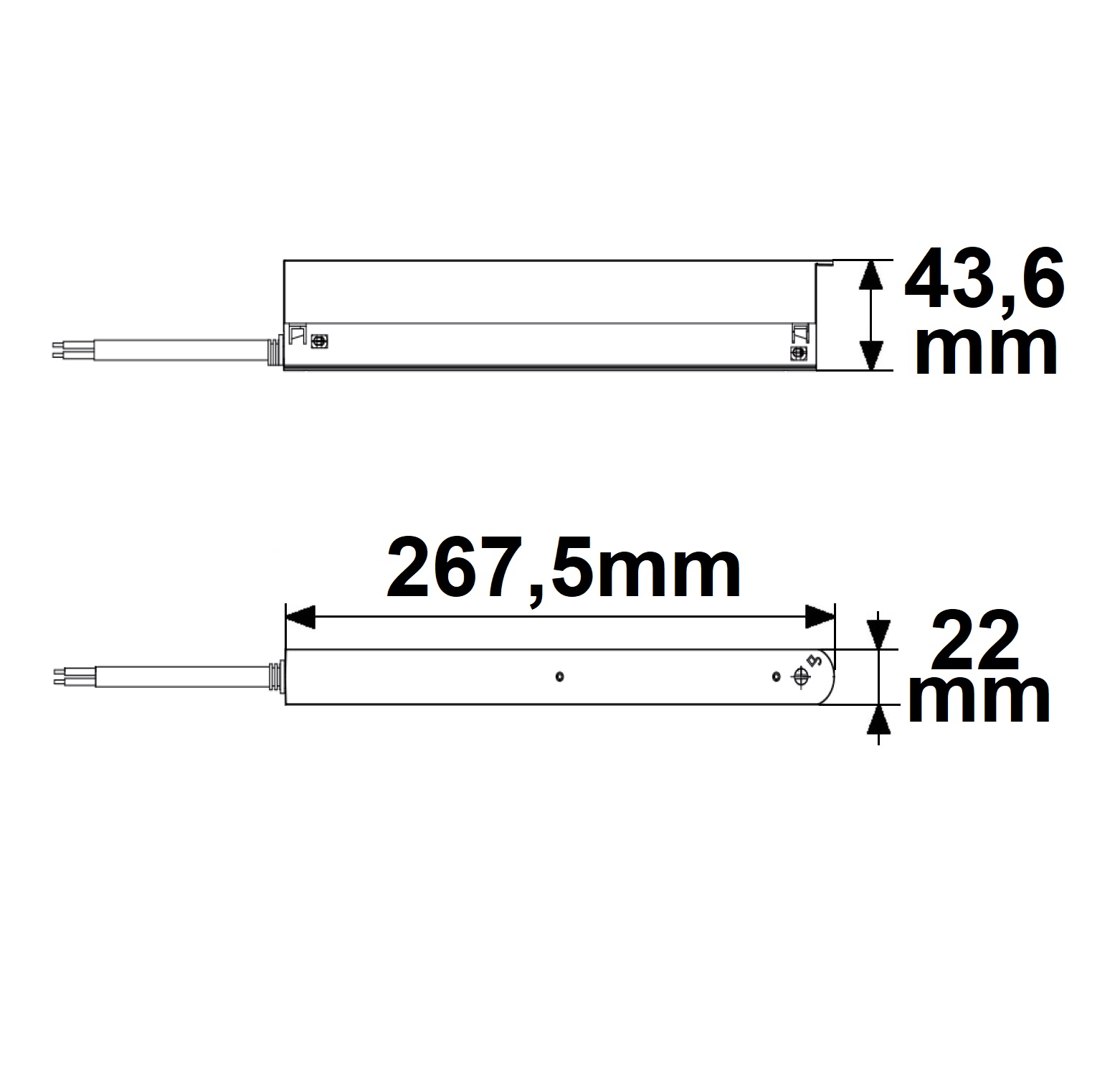 Track48 Inline-Trafo weiß, 150W, 48V DC