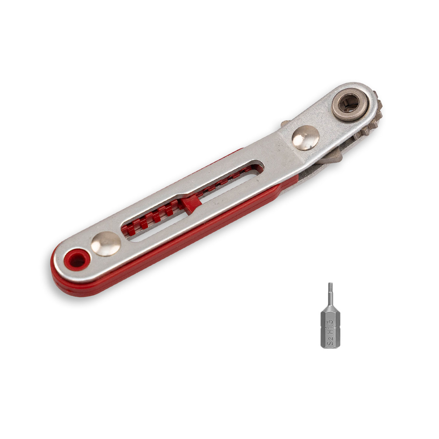 Mini-Ratsche (Umschalt-Knarre) inkl. 1,5mm Sechskantbit für Profilverbinder