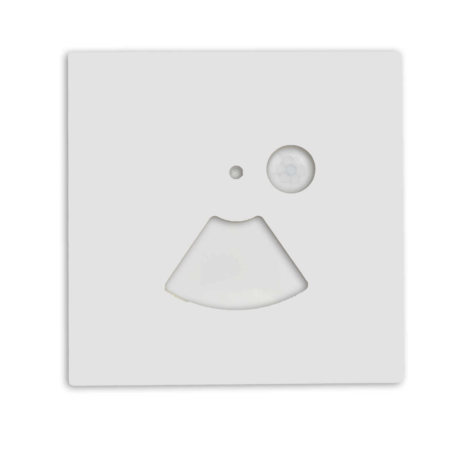 Cover Aluminium eckig 2 weiß, für Wandeinbauleuchte Sys-Wall68 mit PIR Sensor