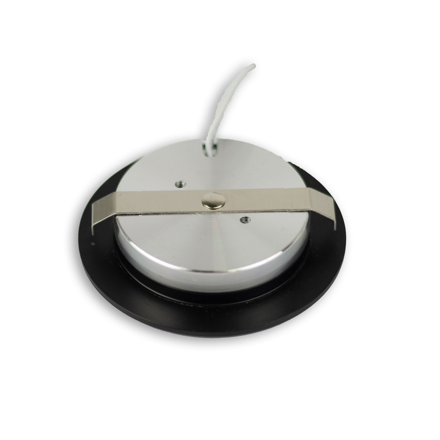 LED Möbeleinbaustrahler Mini AMP schwarz, rund, 3W, 120°, 12V DC, warmweiß 3000K, dimmbar