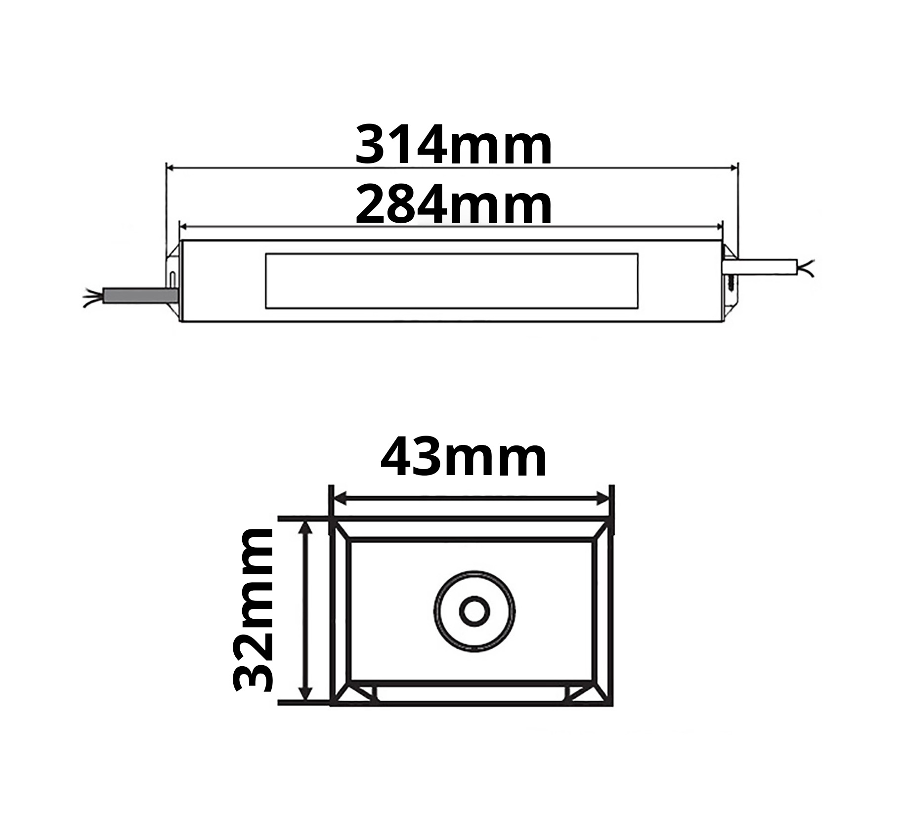 LED Trafo 24V/DC, 0-150W, IP66, Powersync