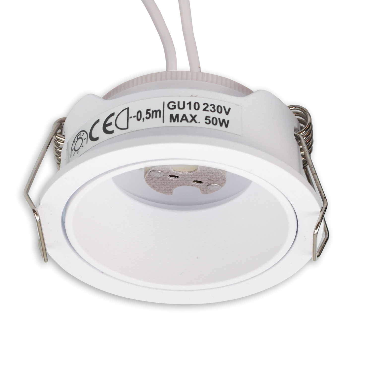 Einbaurahmen für MR11/GU10 Mini Spots, rund, weiß