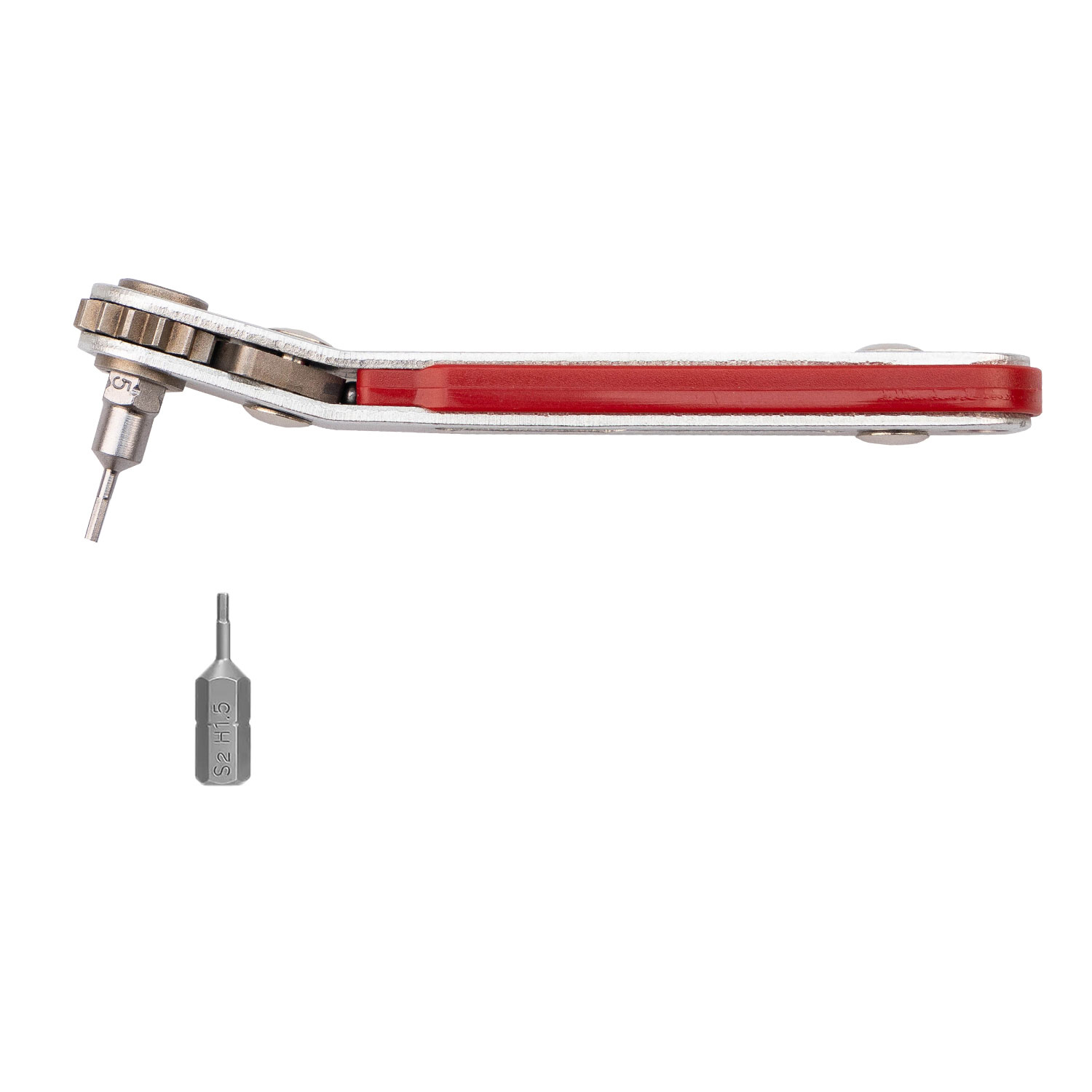 Mini-Ratsche (Umschalt-Knarre) inkl. 1,5mm Sechskantbit für Profilverbinder