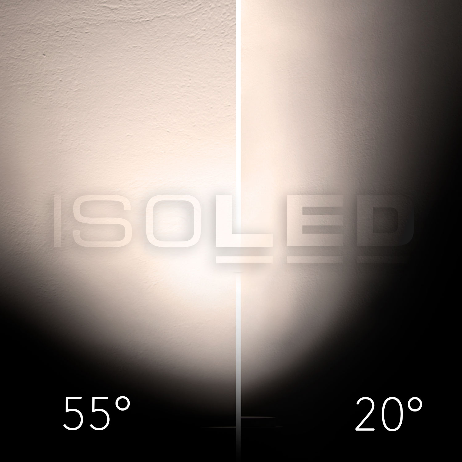 3-Phasen Schienenstrahler fokussierbar, 24W, 20°-55°, schwarz matt, 4000K, DALI dimmbar