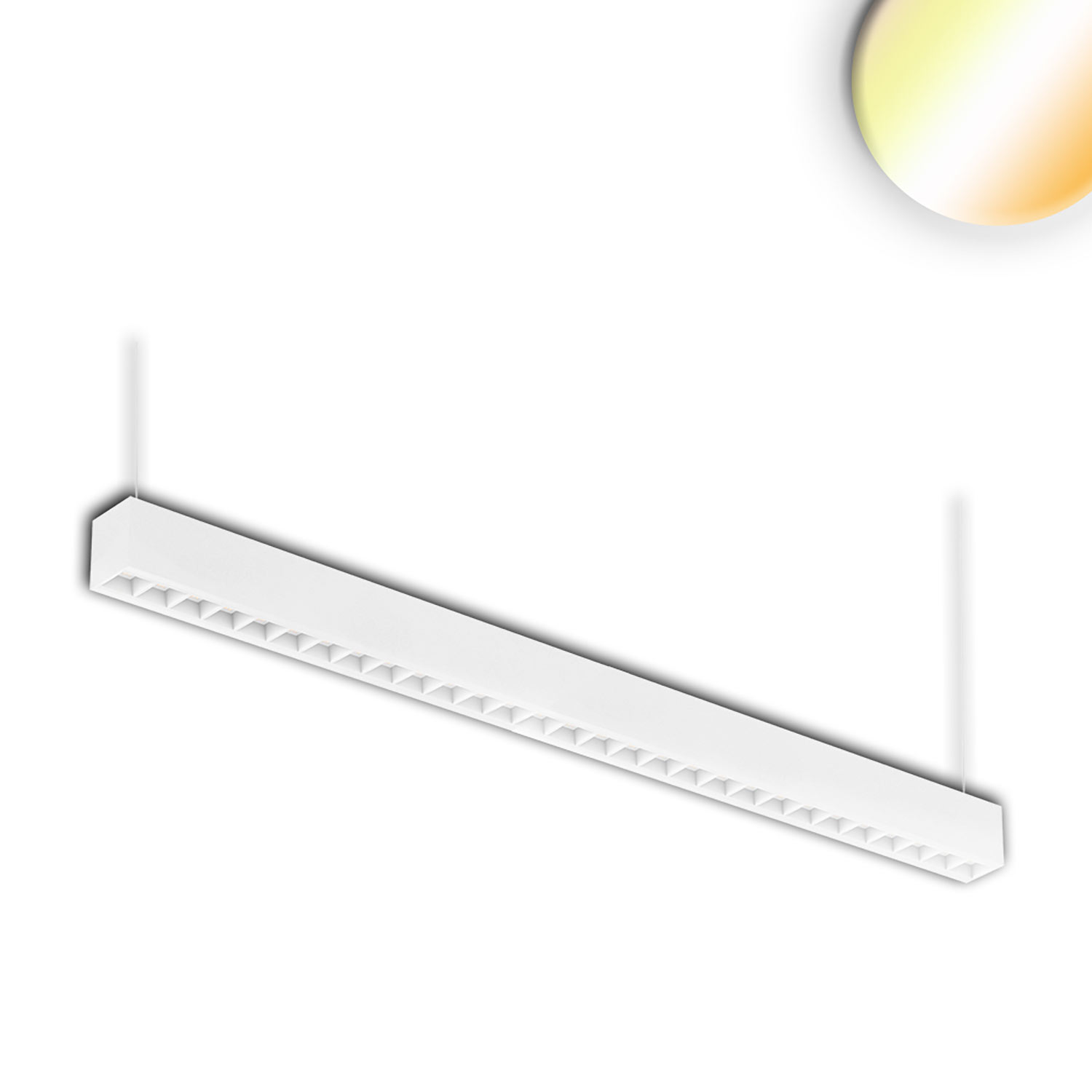 LED Aufbau/Hängeleuchte Linear Raster 40W, anreihbar, weiß, 3000|3500|4000K, inkl.Seil, exkl.Kabel