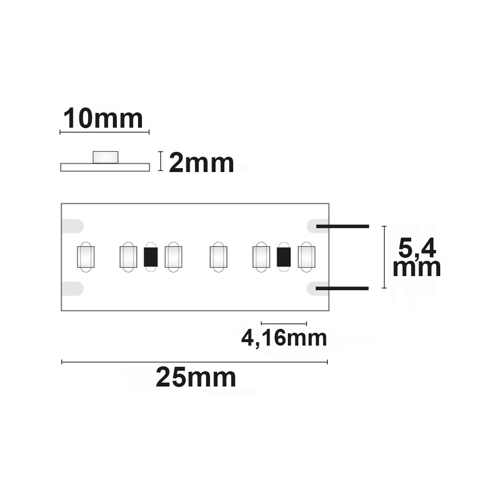 LED CRI927 Linear10 Flexband, 24V DC, 10W, IP20, 2700K, 5m Rolle, 240 LED/m
