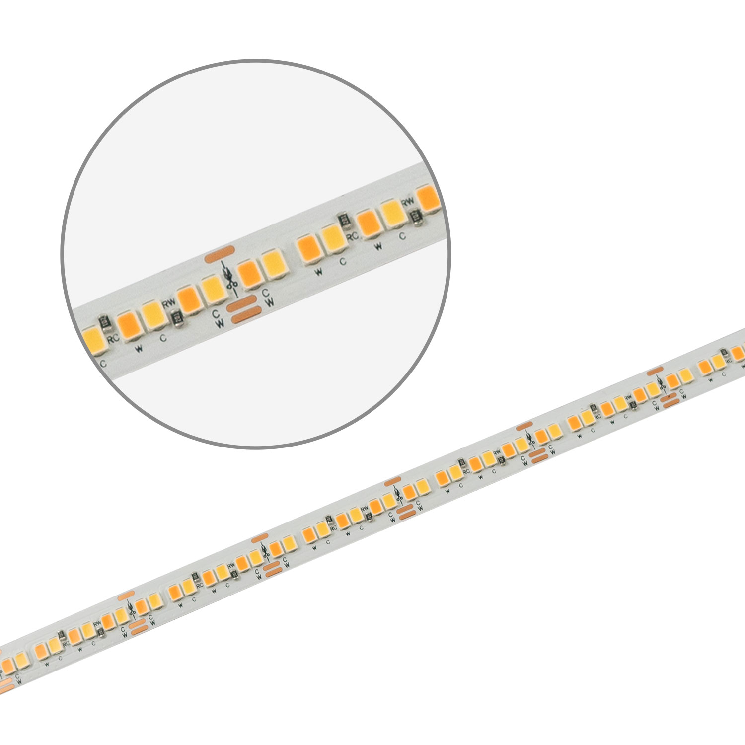 LED HEQ918/940 Linear CCT Flexband, 48V DC, 6W+6W, IP20, 5m Rolle, 256 LED/m