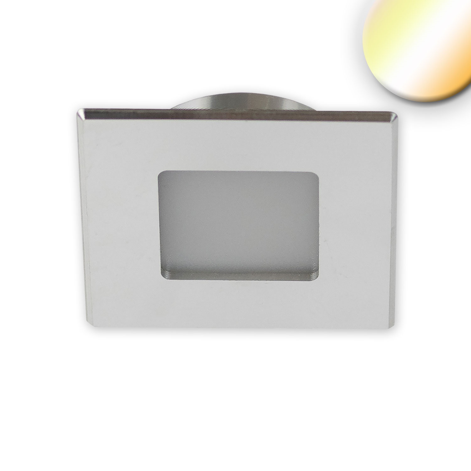 LED Möbeleinbaustrahler MiniAMP ALU gebürstet, eckig, 3W, 120°, 24V DC, 1900-4000K CCT, dimmbar