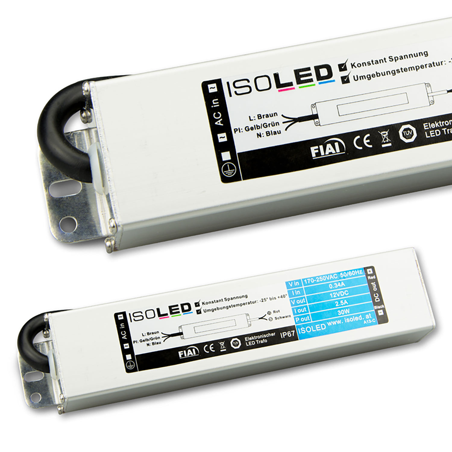 LED Trafo 12V/DC, 0-30W, PowerSync, IP68