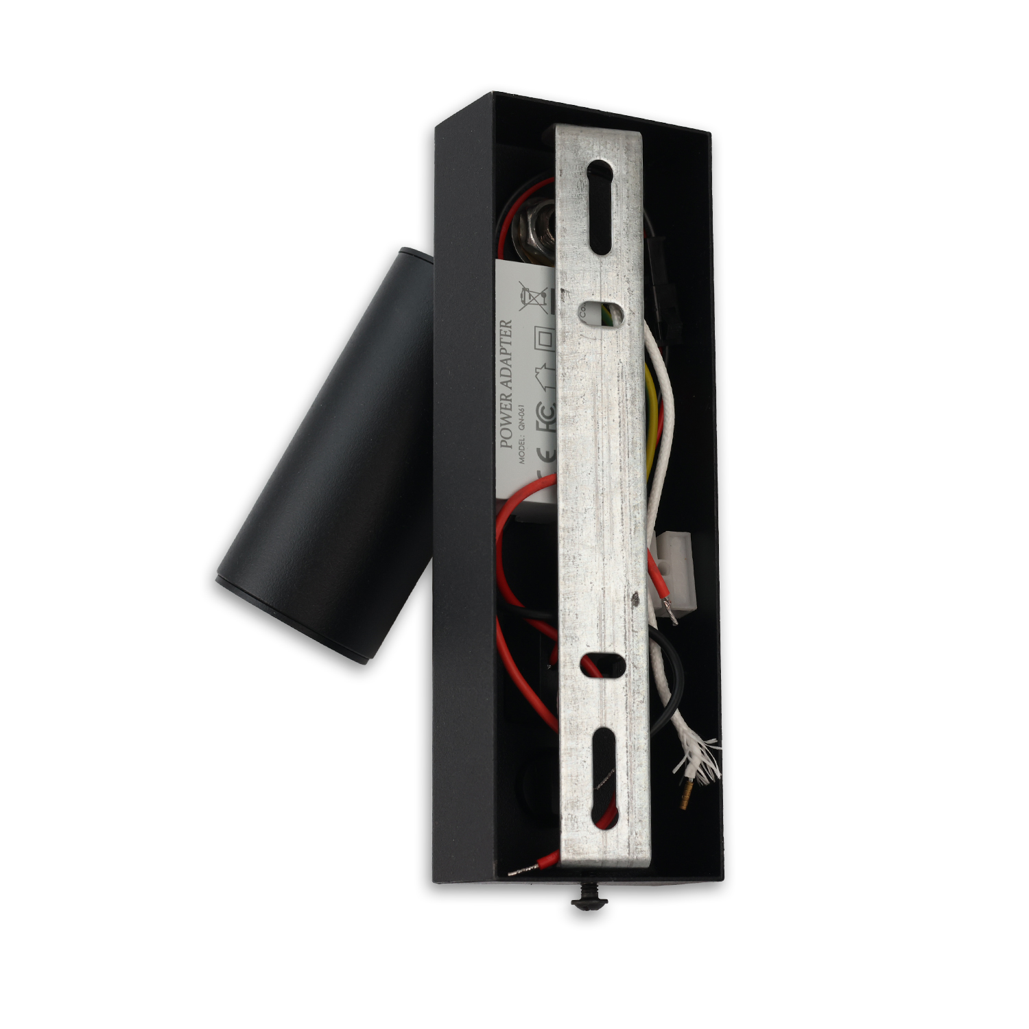 LED Leseleuchte, 4,5W, schwarz, mit USB-A und USB-C Ladebuchse, 3000K