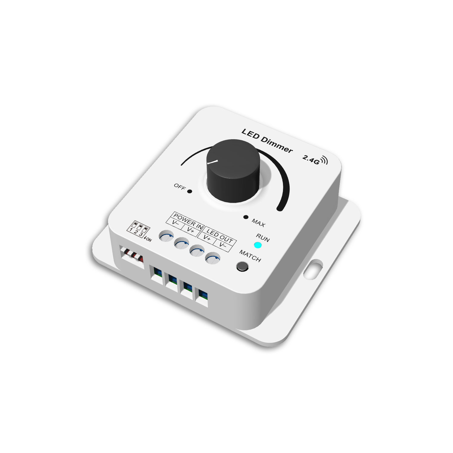 Sys-Pro Funk Multi-PWM Drehdimmer, 3s Soft-On/Soft-Off, 1 Kanal, 12-24V DC 8A, 36-48V DC 6A