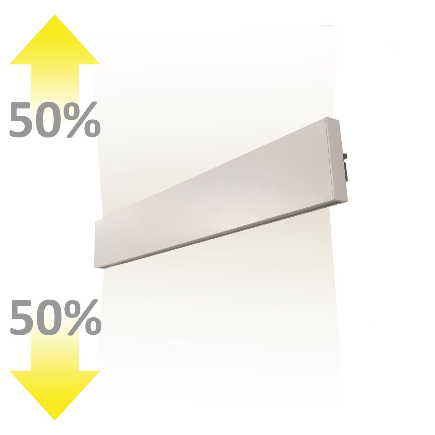 LED Wandleuchte Linear Up&Down 600, 610mm, 25W, IP40, weiß, warmweiß
