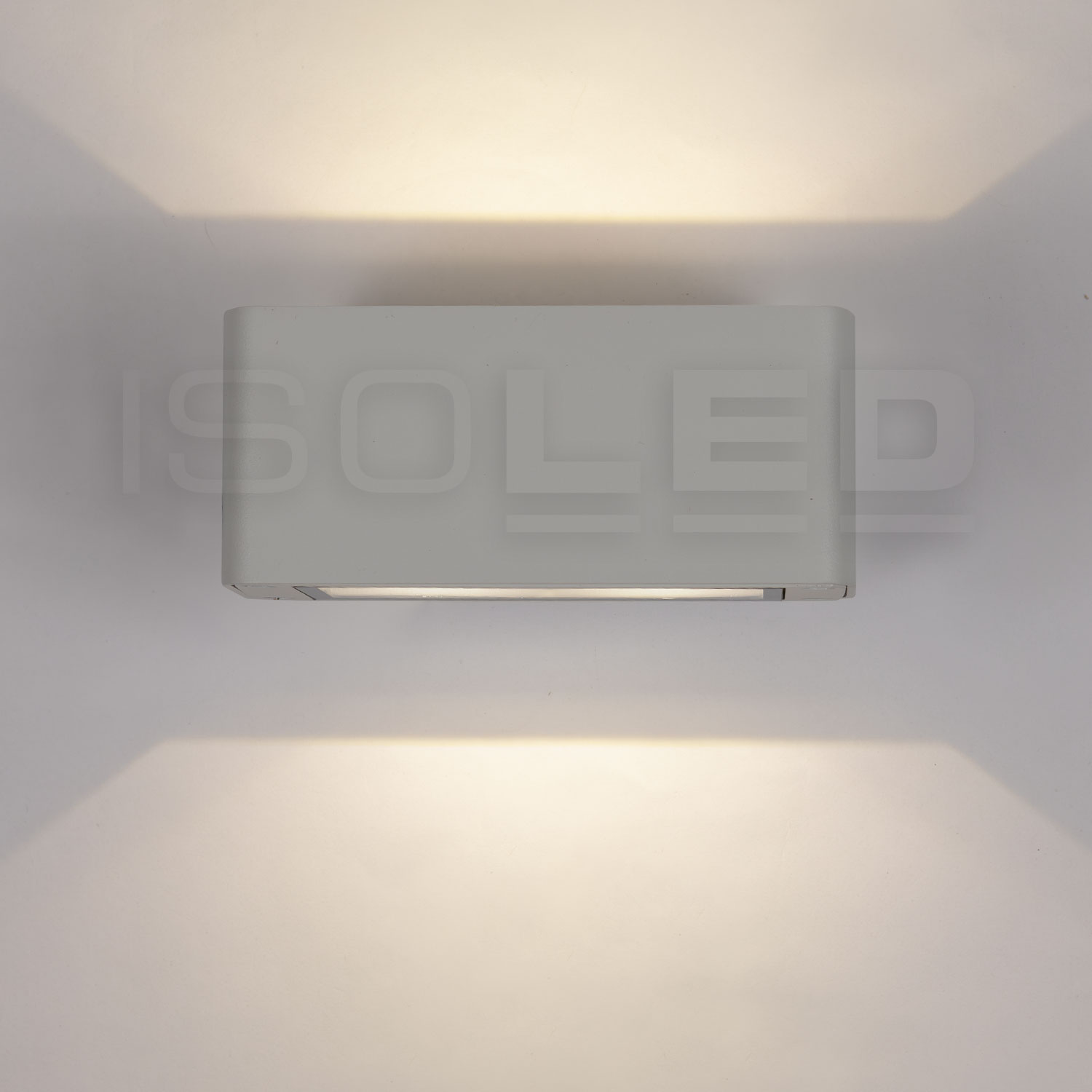 LED Wandleuchte Up&Down 4x3W CREE, IP54, silbergrau, warmweiß