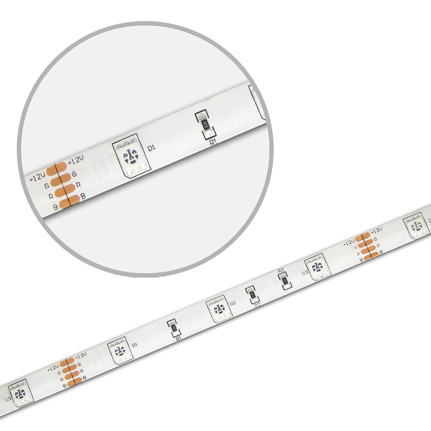 LED SIL-RGB Flexband, 12V DC, 7,2W, IP66, 5m Rolle, 30 LED/m