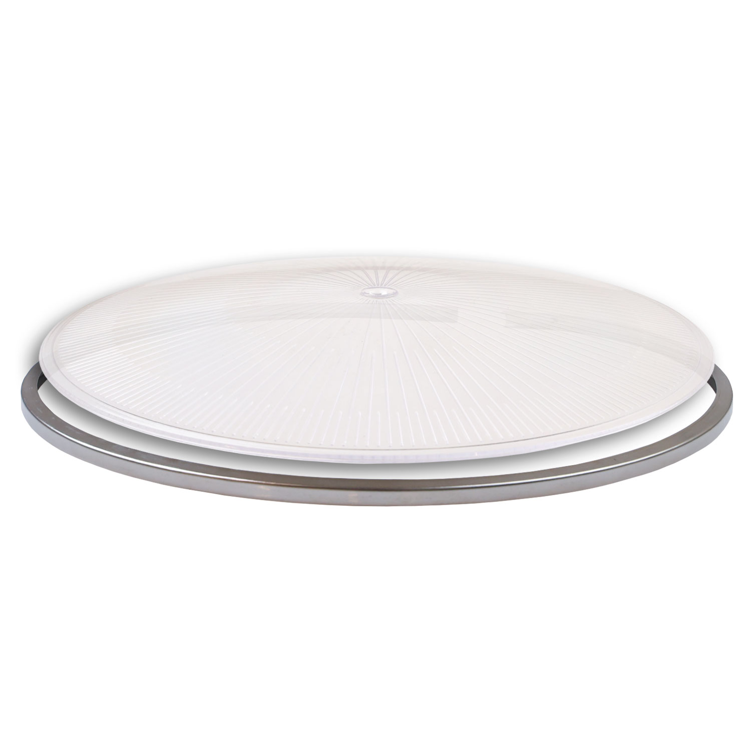 Scheibe für PC Reflektor der Hallenleuchten Serie FL2, transparent, mit Ring und Feder