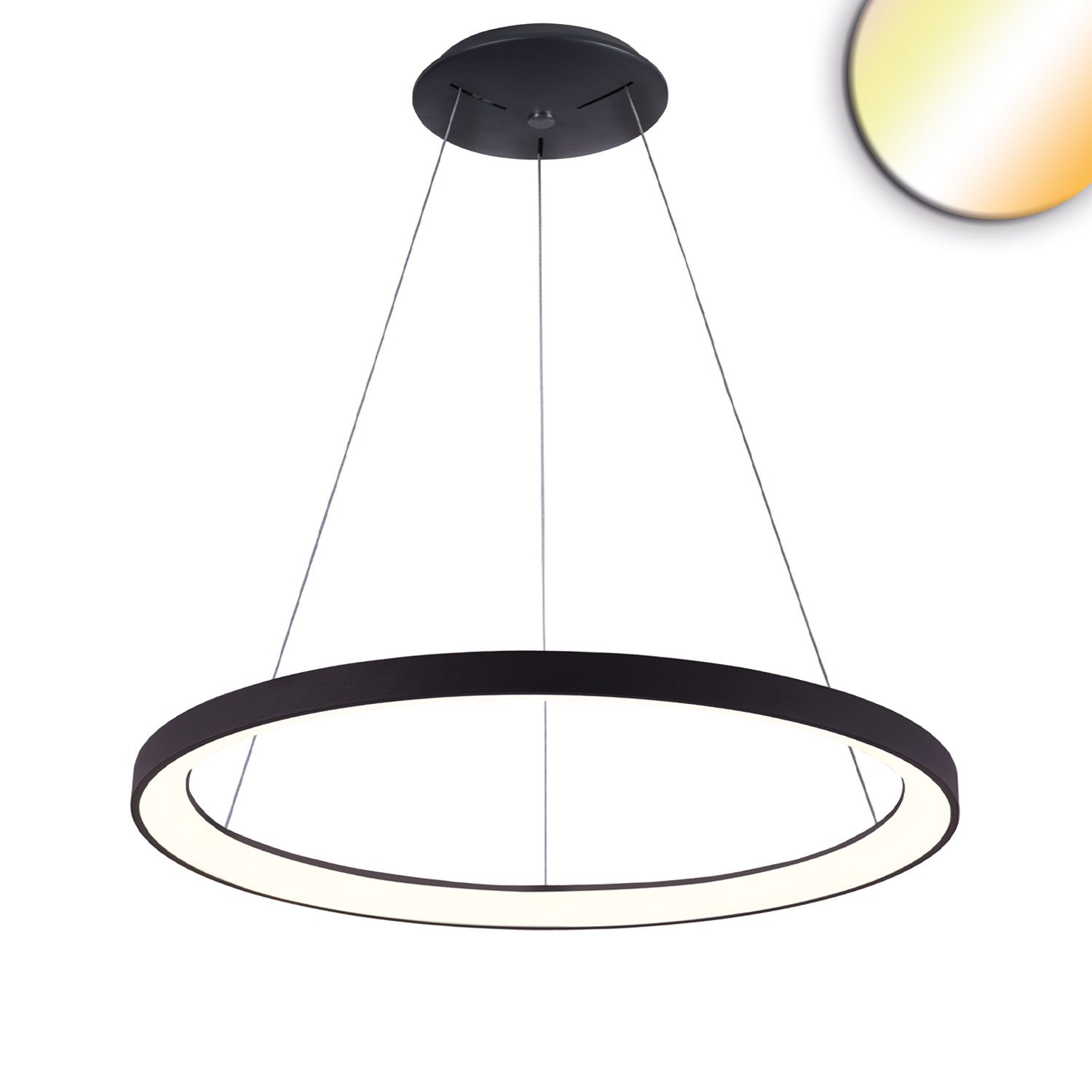 LED Hängeleuchte Orbit 580, schwarz, 48W, rund, ColorSwitch 3000|3500|4000K, dimmbar