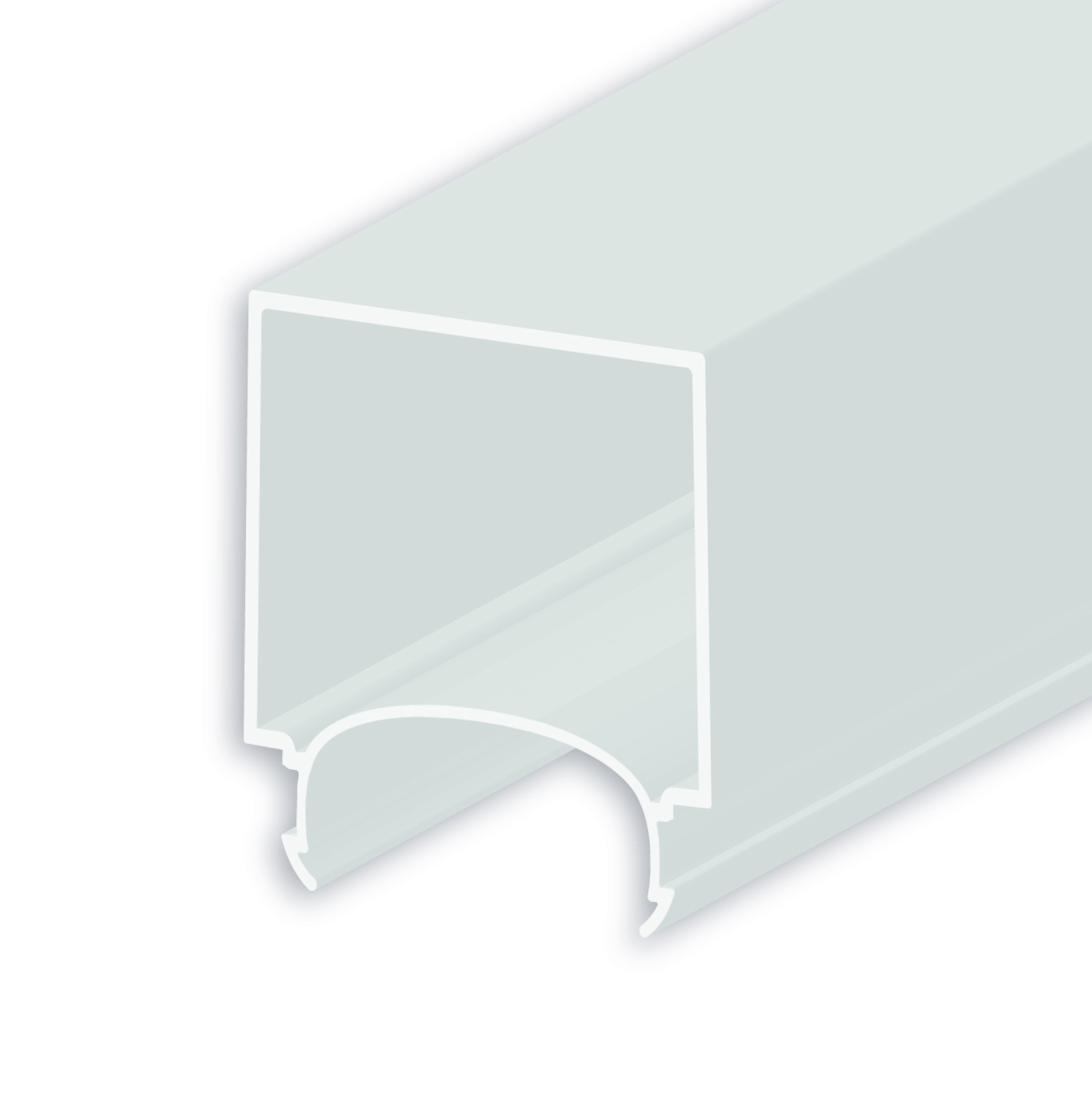 Abdeckung COVER63 opal+, U-Form für Profil LAMP30 V1+V2, 200cm