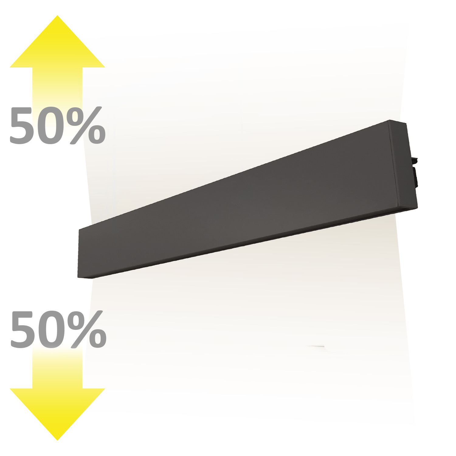 LED Wandleuchte Linear Up&Down 900, 910mm, 30W, IP40, schwarz, warmweiß