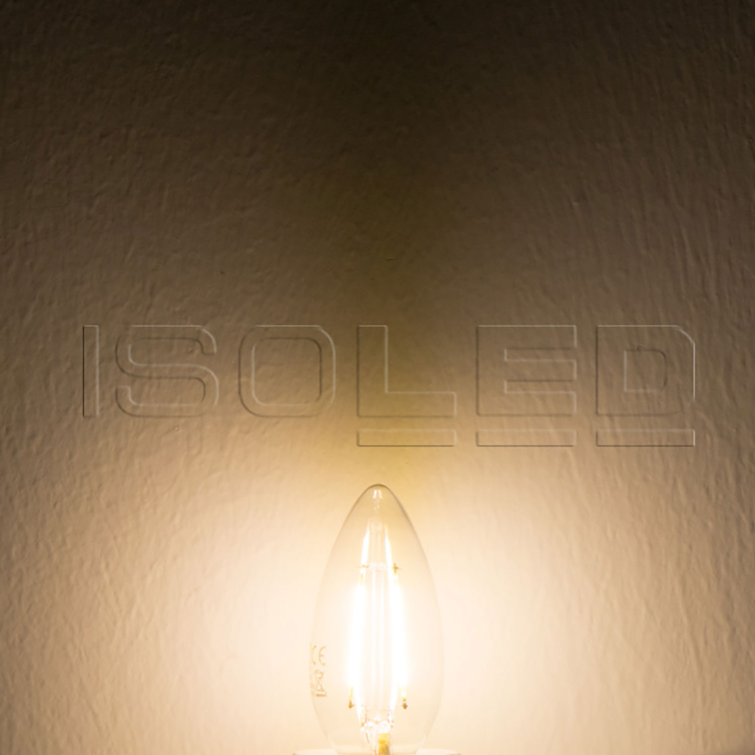 E14 LED Kerze, 2W, klar, warmweiß, dimmbar
