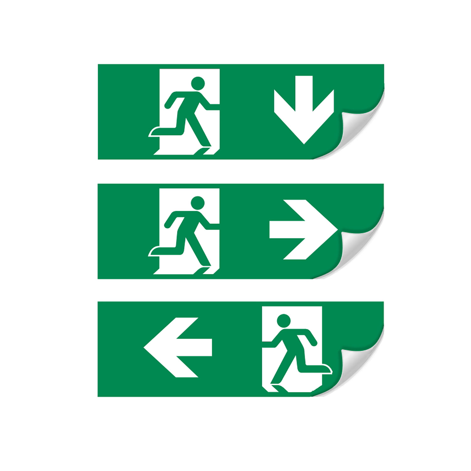 Vertikales Schild für LED Notlicht/Fluchtwegleuchte UNI4